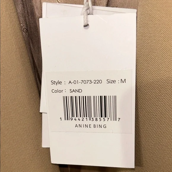 NWT Anine Bing QuinnBlazer-Deep Sand - Picture 8 of 8